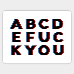 ABCDEFUCKYOU Sticker